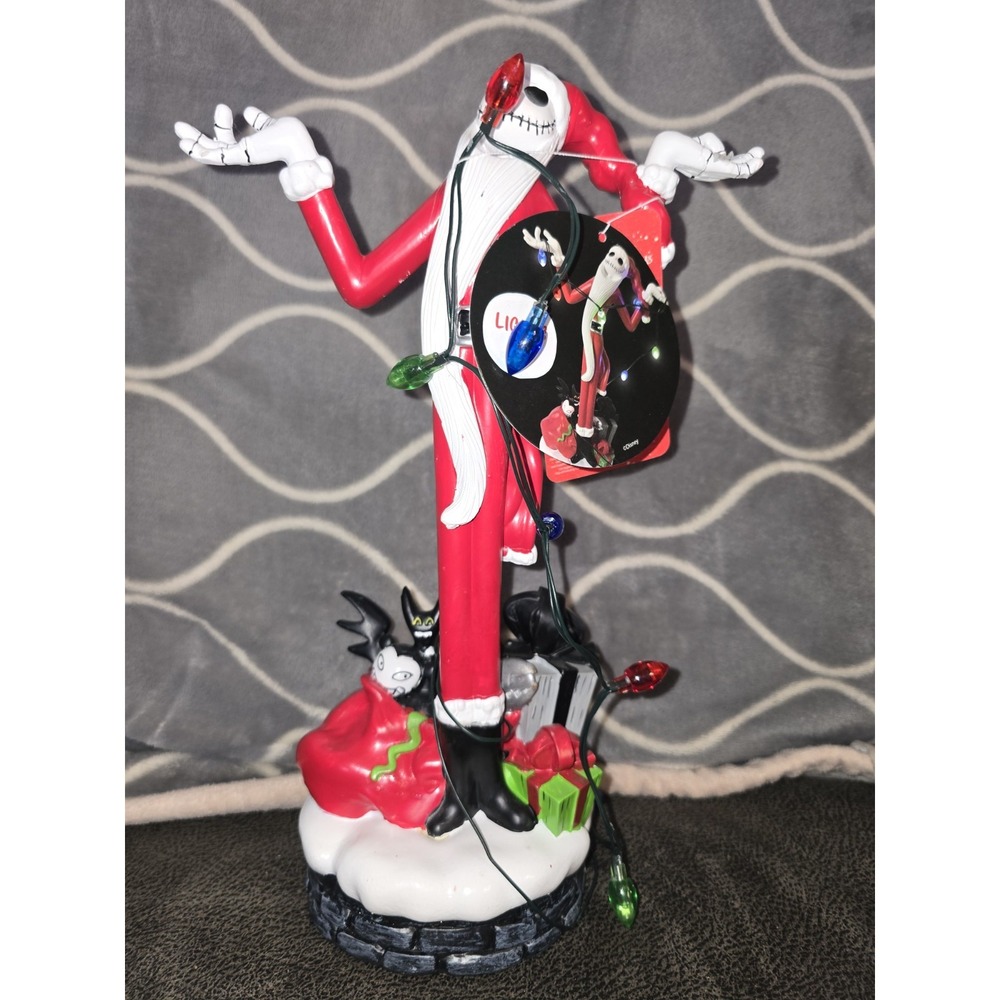 Disney The Nightmare Before Christmas Jack Skellington Light-Up Statue Holiday - Picture 2 of 5